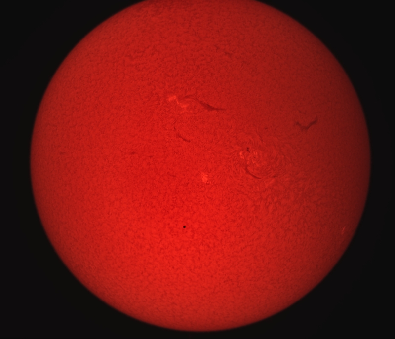 Sonne mit Merkurtransit