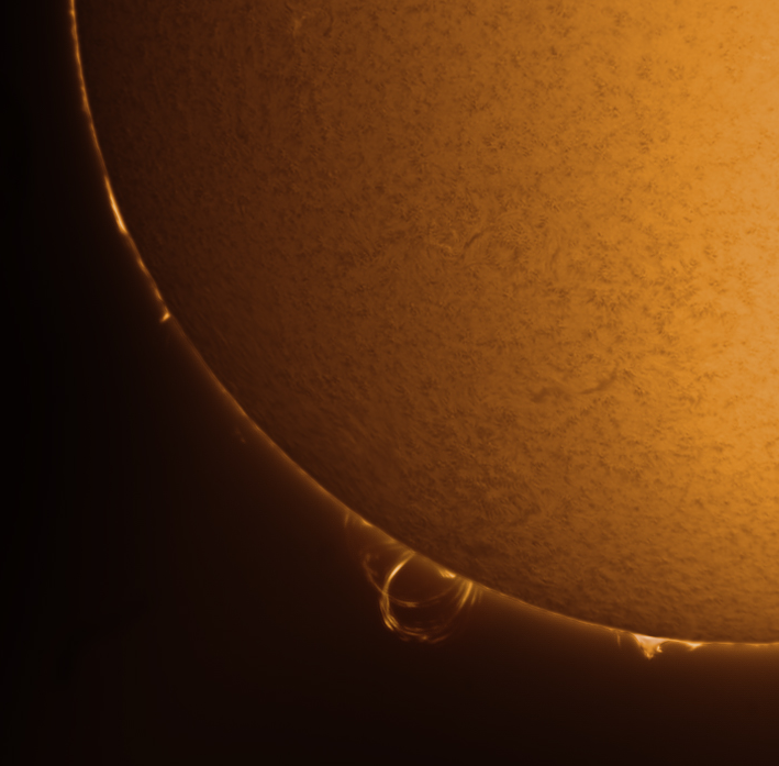 Sonnenaufnahme der Protuberanzen als Loop 20.03.15