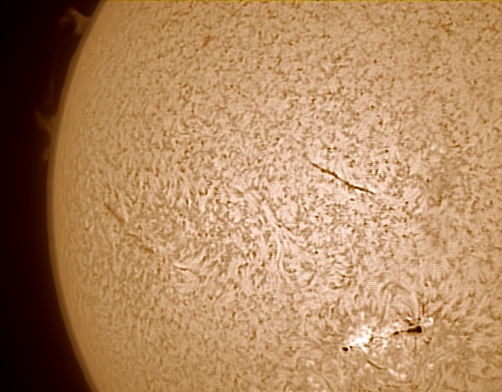 detailreiche Aufnahme der Sonnenoberfläche vom 06.07.13
